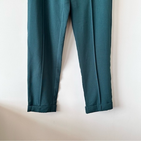 BLACK Tape_ Forest Green High Rise Belted Tapered Trouser (Size:XS) - Picture 7 of 9
